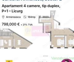 Apartament 4 camere, tip duplex, P+1 – Licurg