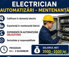 ELECTRICIAN mentenanta fabrica - automatist