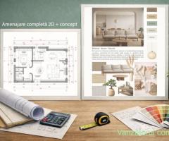 Arhitect de interior | Amenajare completă concept + 2D + randări | București