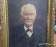 tablou Ioachim Miloia - Portret de batrân - personalitate Lugoj, anii 1900