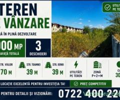 Teren premium pentru dezvoltatori – 3 deschideri, utilități pe teren