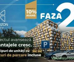 Horizon City: 2 camere + balcon 16.51 mp + 2 parcări Klaus incluse si avans 10%