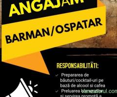 Angajăm ospătar sau barman cu abilități de management.