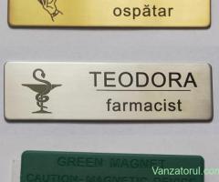 Ecuson metal inox cu personalizare