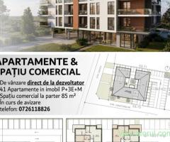 Proprietar - teren + proiect 41 apartamente + 85 mp spatiu comercial P+3E+Er M Giroc -Tmisoara