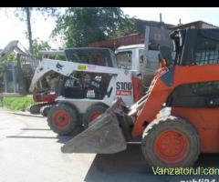 Lucrari cu utilaje si inchirieri Bobcat si Excavator Miniexacvator Cilindru compactor