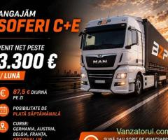 Angajam Soferi profesionisti C+E - peste 3300 eur luna