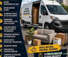 Mutări, debarasari case, apartamente, birouri, hale