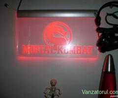 Logo Mortal Kombat fibra optica iluminat (Schimb)