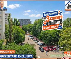 Apartament cu 3 camere si balcon in Titan | Comision 0!
