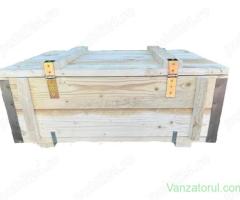 Cutii Lăzi din Lemn Masiv - Construcție Robustă pentru uz Militar Transport sau uz Civil