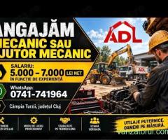 angajam mecanici sau ajutor mecanic pt reparatii utilaje constructii sau autocamioane