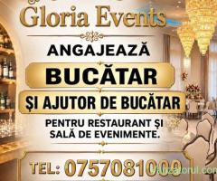 Sala de evenimente angajeaza bucatar si ajutor de bucatar