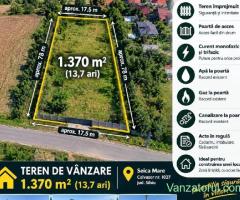 Teren intravilan 1.370 m | călvaser șeica mare | utilități la poartă