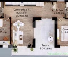 APartament cu 3 camere, 67 mp utili, zona Careiului