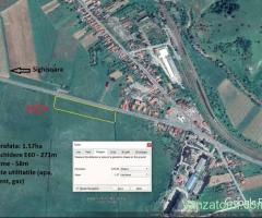 Teren cu deschidere 270 m la E 60,suprafata 1,57 ha,extravilan
