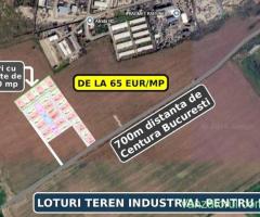 Loturi Teren Industrial Hale Bragadiru 700m de Centura București A0 De la 65 mp