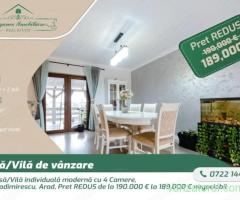 Casă/Vilă individuală modernă cu 4 Camere, Loc.Vladimirescu, Arad