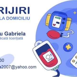 Îngrijiri la domiciliu. Servicii medicale profesionale !