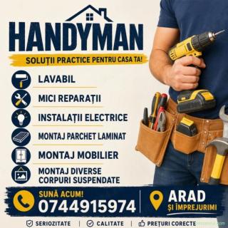 Handyman - zugrăveli și reparații, instalații electrice, parchet