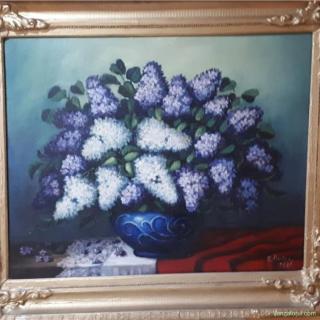 tablou buchet liliac