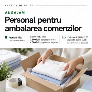 Angajăm personal pentru ambalarea comenzilor - Afumați