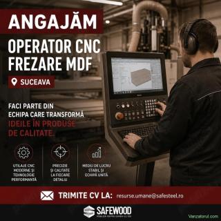 Echipa SafeWood caută coleg ă pentru postul de Operator CNC frezare MDF - Suceava
