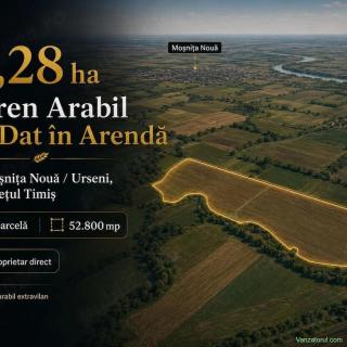 Proprietar dau în arendă 5,28 ha teren arabil - Moșnița Nouă - Urseni, Timiș