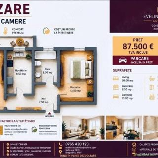 Apartament 2 camere,60 mp,decomandat ,incalzire pardoseala ,Safirului ,Bragadiru .