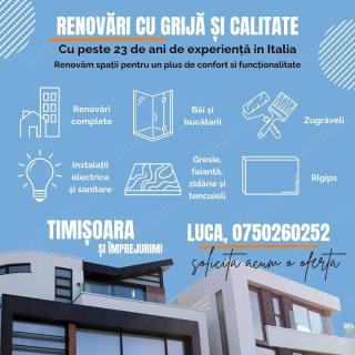 Renovări interioare Timișoara Peste 23 de ani experiență în Italia