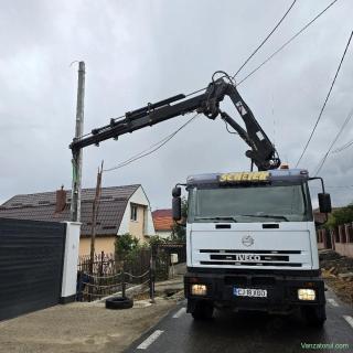 Inchiries buldoexcavator, camion-macara, camion 8x4 de inchiriat