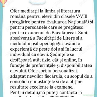Meditații limba și literatura română