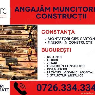 Angajăm muncitori în construcții - Constanța și București