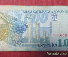 Bancnotă de 1000 lei - anul 1998 - Mihai Eminescu Preț: 100 euro
